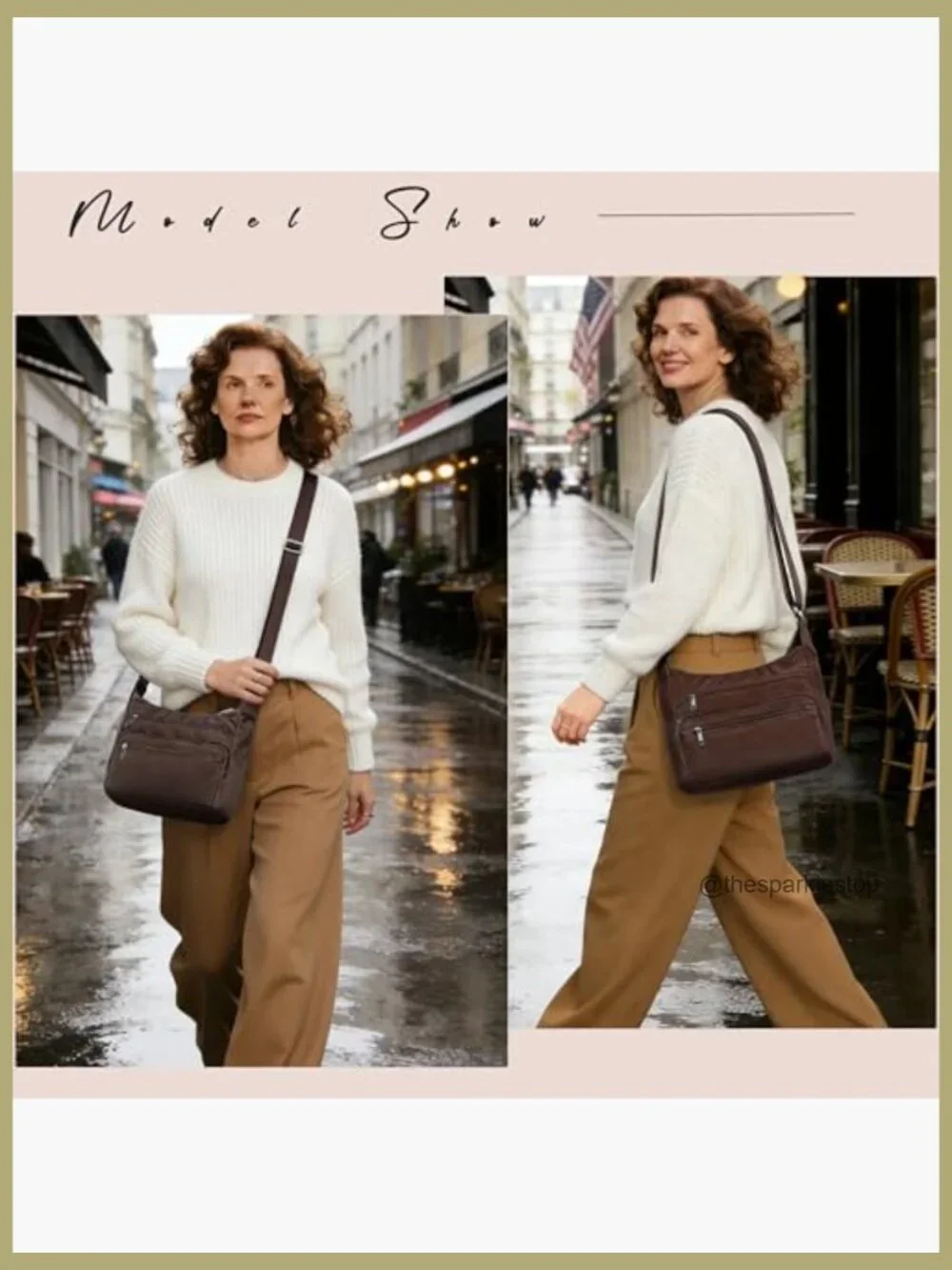 Nylon Multi Pocket RFID Crossbody Bag for Women Travel Handbag